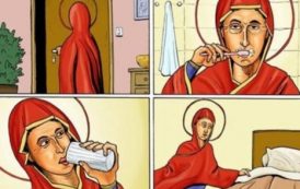 Χαμός στο Facebook! Σκιτσογράφος επιχειρεί να γελοιοποιήσει την Παναγία (ΕΙΚΟΝΕΣ)